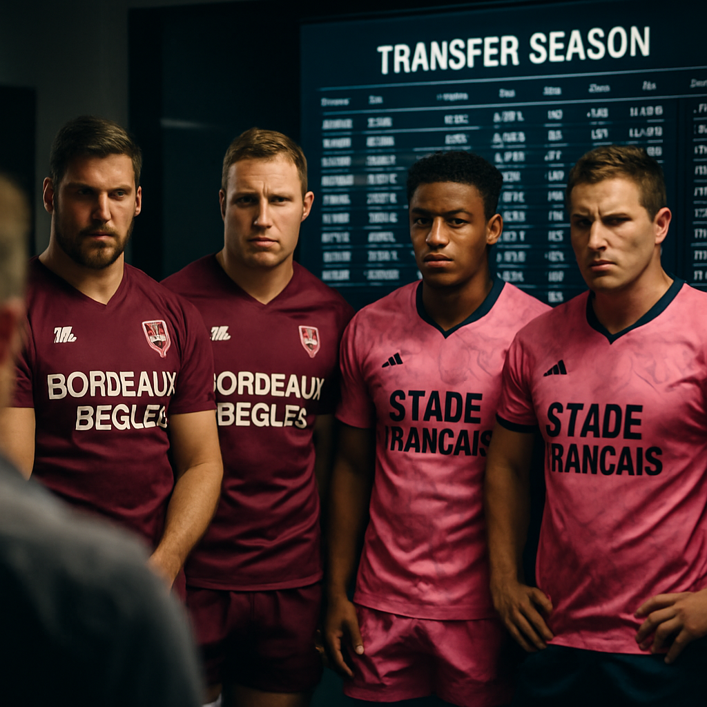 An image capturing two rugby managers from Bordeaux Bègles and Stade Français in an