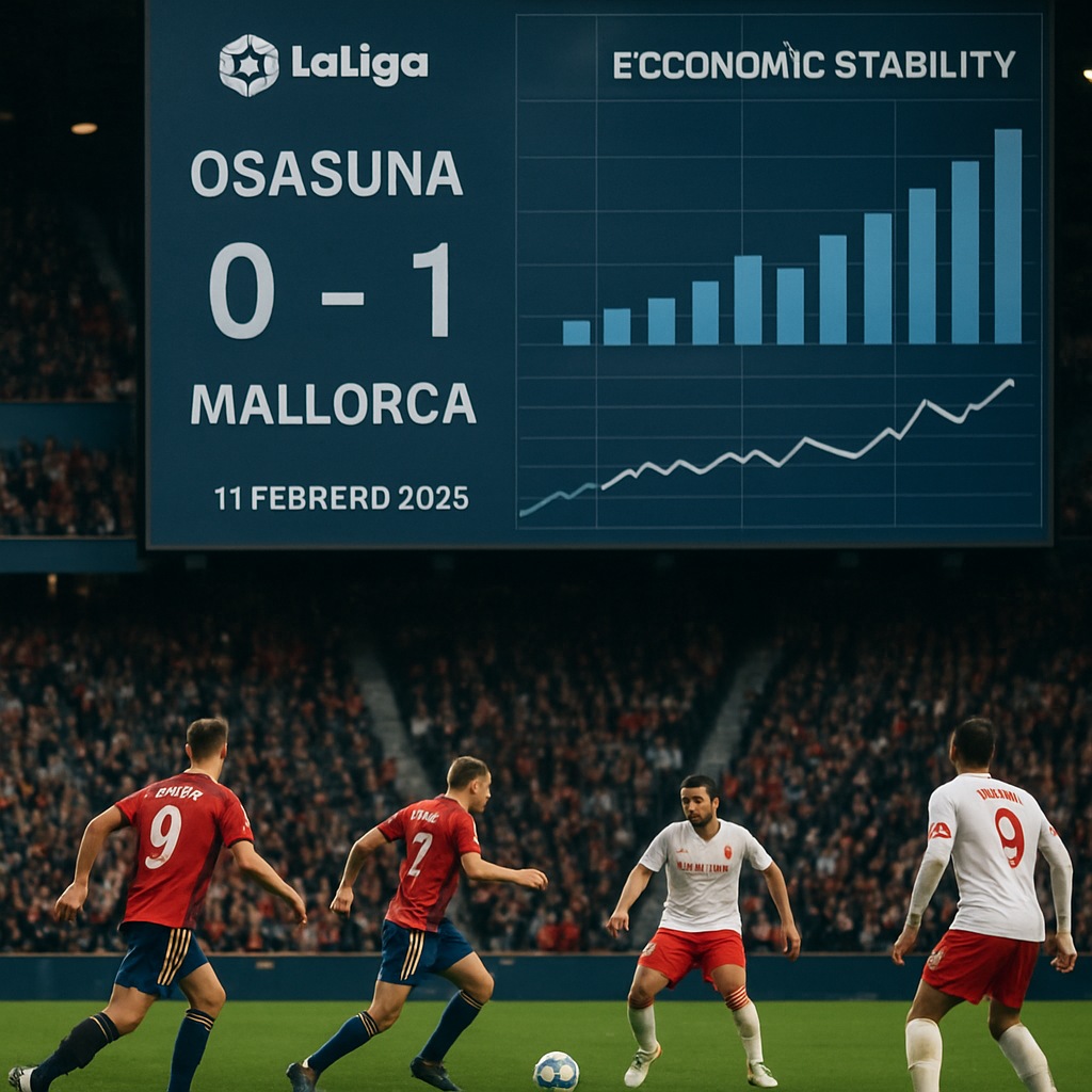 A dynamic view of La Ligas financial evolution during a match, blending sport and